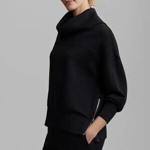 Varley Priya Longline Sweat Size Small, Color Black